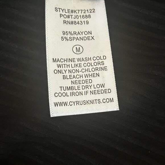 NWT Cyrus Ribbed Black Top - Picture 3 of 7